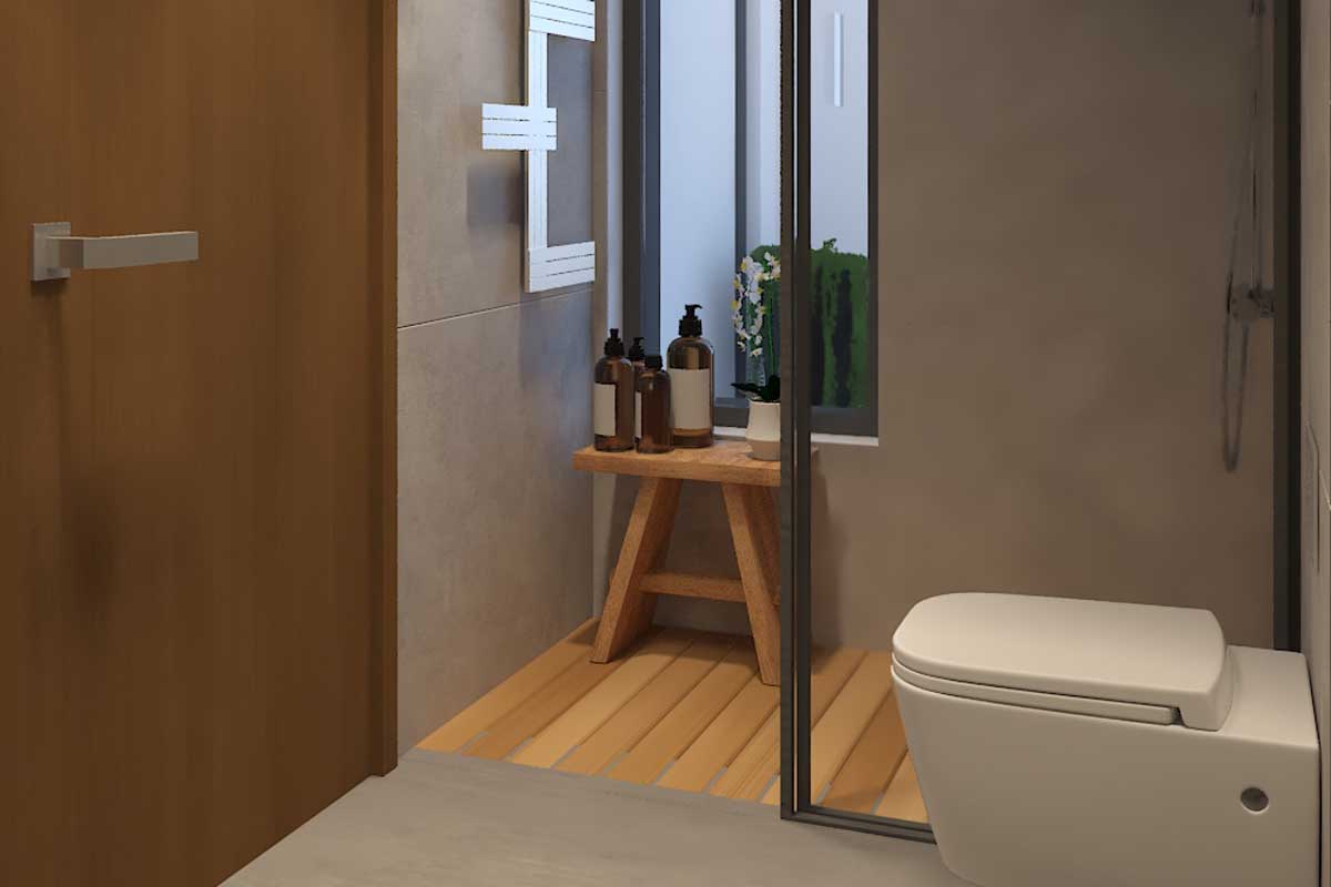 ترموود حمام پارکت